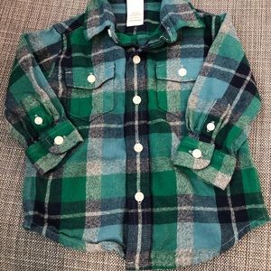 Janie and Jack baby boy flannel, LN size 3-6mon
